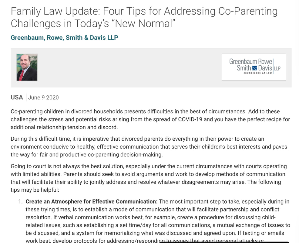 Family law, co-parenting article